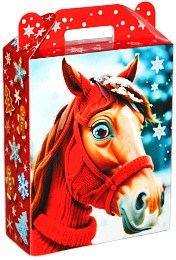 Сладкие новогодние подарки 2026 в картонной упаковке